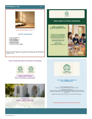 Full School, Charity & Community Board bulletin page design