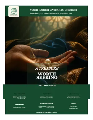 Full Scripture Hero + Worship Schedule Cover bulletin page design