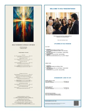 Full Staff Directory + Parish Week bulletin page design