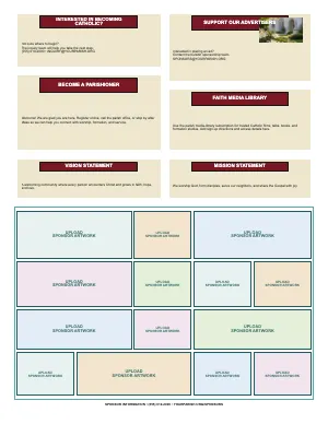 Full Welcome Information and Sponsors bulletin page design